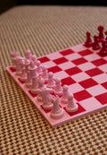 Handmade Pink & Red Chess Set