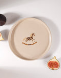 Handmade Carousel Brown & Cream Horse Ceramic Stoneware Side Plate