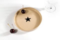 Handmade Black Star Ceramic Stoneware Side Plate